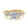 Collette - 14K Yellow Gold Cushion Cut Diamond Engagement Ring - 0.5 ct