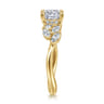 Collette - 14K Yellow Gold Cushion Cut Diamond Engagement Ring - 0.5 ct