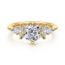 Colton - 14K Yellow Gold Compass Prong Cushion Cut Diamond Engagement Ring - 0.5 ct