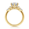 Colton - 14K Yellow Gold Compass Prong Cushion Cut Diamond Engagement Ring - 0.5 ct
