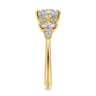 Colton - 14K Yellow Gold Compass Prong Cushion Cut Diamond Engagement Ring - 0.5 ct