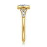 Iryna - 14K Yellow Gold Bezel Set Cushion Diamond Engagement Ring - 0.22 ct