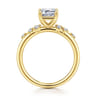 Reena - 14K Yellow Gold Emerald Cut Diamond Engagement Ring - 0.18 ct