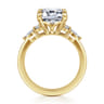 Avah - 14K Yellow Gold Emerald Cut Diamond Cluster Engagement Ring - 0.25 ct