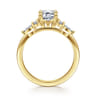 Avah - 14K Yellow Gold Emerald Cut Diamond Cluster Engagement Ring - 0.28 ct