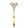 Avah - 14K Yellow Gold Emerald Cut Diamond Cluster Engagement Ring - 0.28 ct