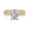Cove - 14K Yellow Gold Emerald Cut Diamond Engagement Ring - 0.5 ct