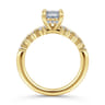 Cove - 14K Yellow Gold Emerald Cut Diamond Engagement Ring - 0.5 ct