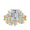 Caye - 14K Yellow Gold Emerald Cut Diamond Engagement Ring - 0.7 ct