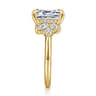 Caye - 14K Yellow Gold Emerald Cut Diamond Engagement Ring - 0.7 ct