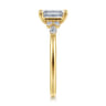 Arletta - 14K Yellow Gold Emerald Cut Diamond Engagement Ring - 0.18 ct