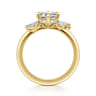 Cicely - 14K Yellow Gold Emerald Cut Diamond Engagement Ring - 0.3 ct