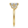 Cicely - 14K Yellow Gold Emerald Cut Diamond Engagement Ring - 0.3 ct