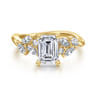 Collette - 14K Yellow Gold Emerald Cut Diamond Engagement Ring - 0.5 ct