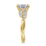 Collette - 14K Yellow Gold Emerald Cut Diamond Engagement Ring - 0.5 ct