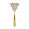 Colton - 14K Yellow Gold Compass Prong Emerald Cut Diamond Engagement Ring - 0.5 ct
