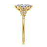 Reena - 14K Yellow Gold Marquise Shape Diamond Engagement Ring - 0.18 ct