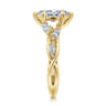 Charlina - 14K Yellow Gold Floral Marquise Diamond Engagement Ring - 0.17 ct