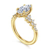 Cove - 14K Yellow Gold Marquise Shape Diamond Engagement Ring - 0.45 ct