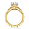 Arletta - 14K Yellow Gold 6 Prong Marquise Shape Diamond Engagement Ring - 0.2 ct