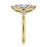 Arletta - 14K Yellow Gold 6 Prong Marquise Shape Diamond Engagement Ring - 0.2 ct
