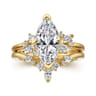Cicely - 14K Yellow Gold Marquise Shape Diamond Engagement Ring - 0.3 ct