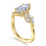 Collette - 14K Yellow Gold Marquise Shape Diamond Engagement Ring - 0.5 ct