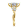 Collette - 14K Yellow Gold Marquise Shape Diamond Engagement Ring - 0.5 ct