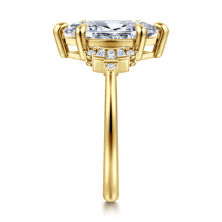 Splendid - 14K Yellow Gold 6 Prong Marquise Shape Diamond Engagement Ring - 0.25 ct - Shot 5