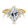 Bleine - 14K Yellow Gold Marquise Shape Diamond Engagement Ring - 0.37 ct