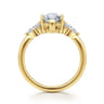 Bleine - 14K Yellow Gold Marquise Shape Diamond Engagement Ring - 0.35 ct