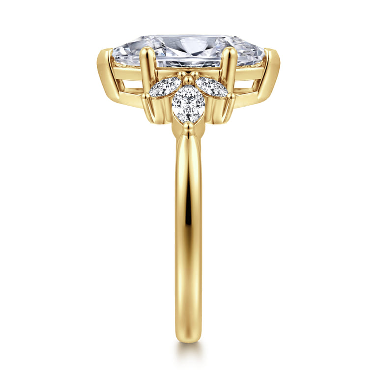 Bleine - 14K Yellow Gold Marquise Shape Diamond Engagement Ring - 0.35 ct - Shot 5