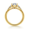 Lunara - 14K Yellow Gold Marquise Shape Diamond Engagement Ring - 0.35 ct