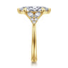 Lunara - 14K Yellow Gold Marquise Shape Diamond Engagement Ring - 0.35 ct