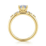 Reena - 14K Yellow Gold Oval Diamond Engagement Ring - 0.18 ct