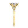 Reena - 14K Yellow Gold Oval Diamond Engagement Ring - 0.18 ct