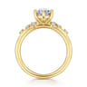 Reena - 14K Yellow Gold Oval Diamond Engagement Ring - 0.18 ct