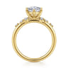 Reena - 14K Yellow Gold Oval Diamond Engagement Ring - 0.18 ct