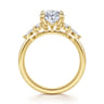 Avah - 14K Yellow Gold Oval Diamond Cluster Engagement Ring - 0.3 ct