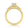 Avah - 14K Yellow Gold Oval Diamond Cluster Engagement Ring - 0.26 ct