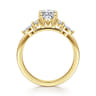 Avah - 14K Yellow Gold Oval Diamond Cluster Engagement Ring - 0.3 ct