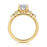 Avah - 14K Yellow Gold Oval Diamond Cluster Engagement Ring - 0.3 ct
