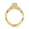 Charlina - 14K Yellow Gold Oval Diamond Engagement Ring - 0.35 ct