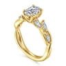 Charlina - 14K Yellow Gold Oval Diamond Engagement Ring - 0.35 ct