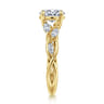 Charlina - 14K Yellow Gold Oval Diamond Engagement Ring - 0.35 ct