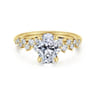 Cove - 14K Yellow Gold Oval Diamond Engagement Ring - 0.5 ct