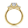 Boa - 14K Yellow Gold Oval Three Stone Diamond Engagement Ring - 0.3 ct
