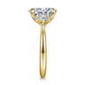 Boa - 14K Yellow Gold Oval Three Stone Diamond Engagement Ring - 0.3 ct