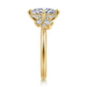 Cicely - 14K Yellow Gold Oval Diamond Engagement Ring - 0.3 ct