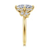Cicely - 14K Yellow Gold Oval Shape Diamond Engagement Ring - 0.3 ct